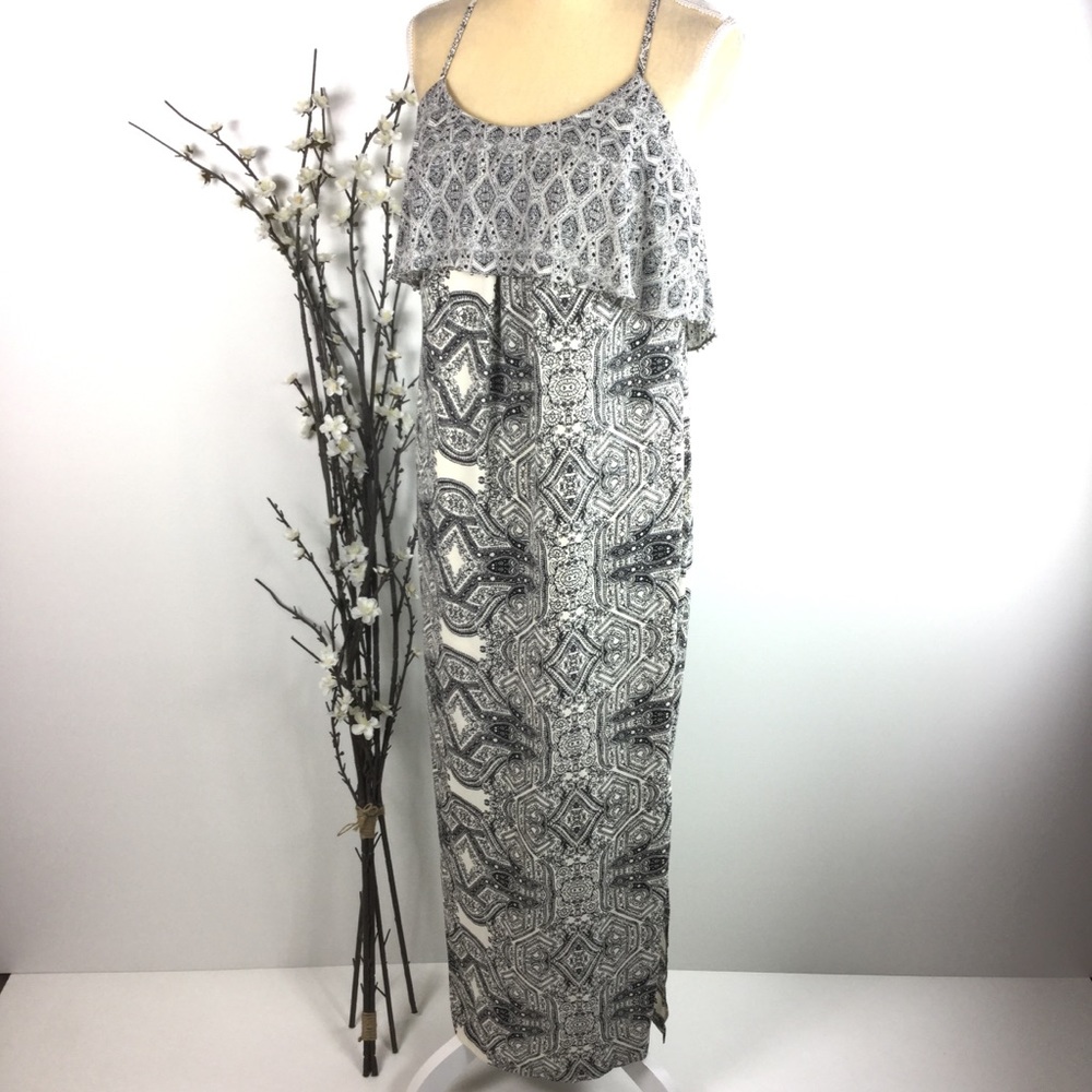 Vanessa Virginia Anthropologie Black White Dress